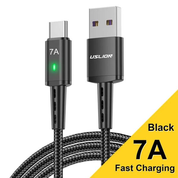 7A USB C Type Cable Wire For Fast Phone Charging