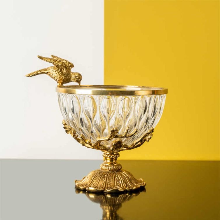 American-style Crystal Glass Dried Fruit Bowl European Style