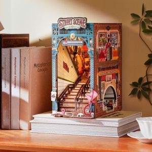 Rolife Urban Street Scene Bookend Set - 3D Subway Scene, 3D Puzzle Set With L...