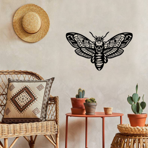 Vintage Moth Metal Wall Art