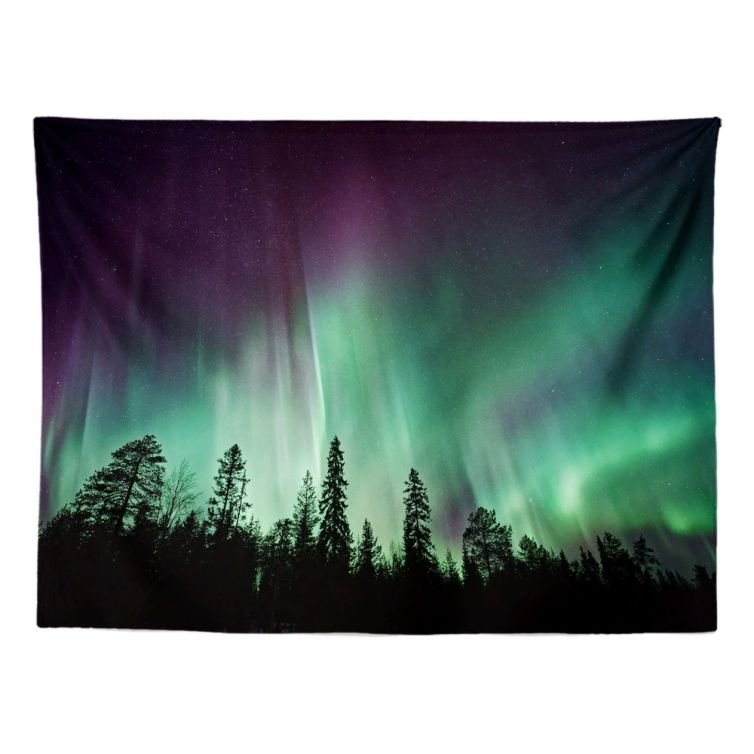 Aurora Forest Tapestry