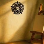 Pentacle & Triple Moon Metal Wall Art