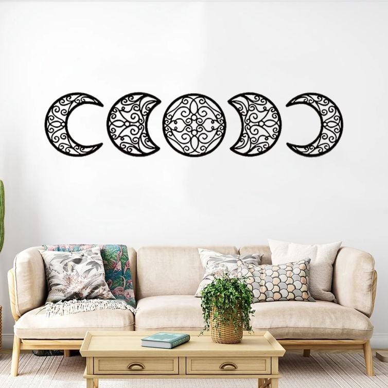 Crescent Moon Wall Art (Set of 5)